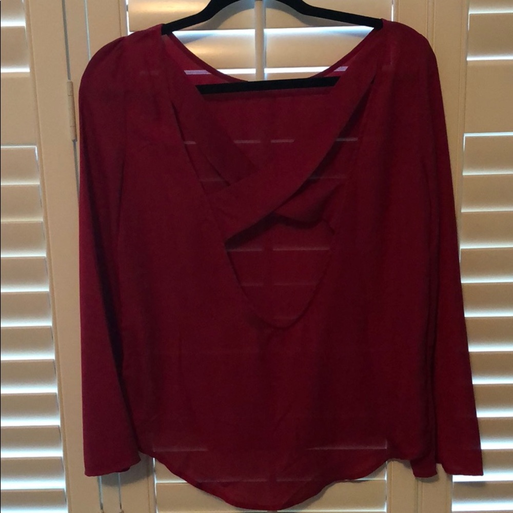 Red Tobi Top With Open Back - image 1